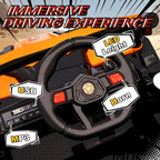 12V Kids Ride On Car with Remote Control, Kids Electric Car with Suspension System, Music, for Ages 3-5 Years