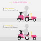 Ride-On Tractor, Toddler Walker, Foot-to-Floor Slide, for Ages 1-3 Years