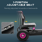 Kids Pedal Go Kart, with Adjustable Seat, Inflatable Tyres