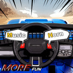 12V Battery Powered Kids Ride-On Car, Electric Truck w/ Spring Suspension, Remote, Music, Horn, Lights