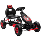Kids Pedal Go Kart, with Adjustable Seat, Inflatable Tyres