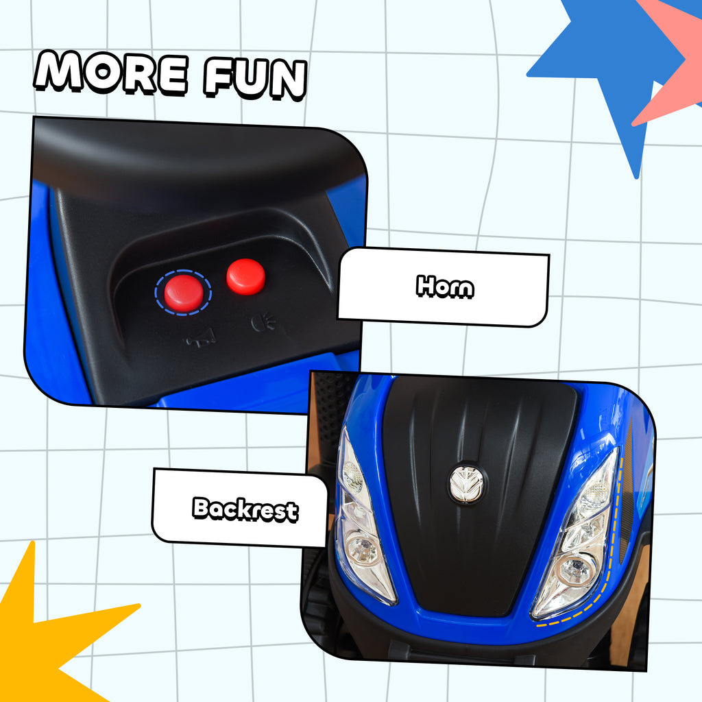 Ride On Tractor Toddler Walker Foot To Floor Slider w/ Horn Storage Steering Wheel for 1-3 Years Old