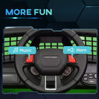 12V Battery Powered Kids Ride-On Car, Electric Truck w/ Spring Suspension, Remote, Music, Horn, Lights