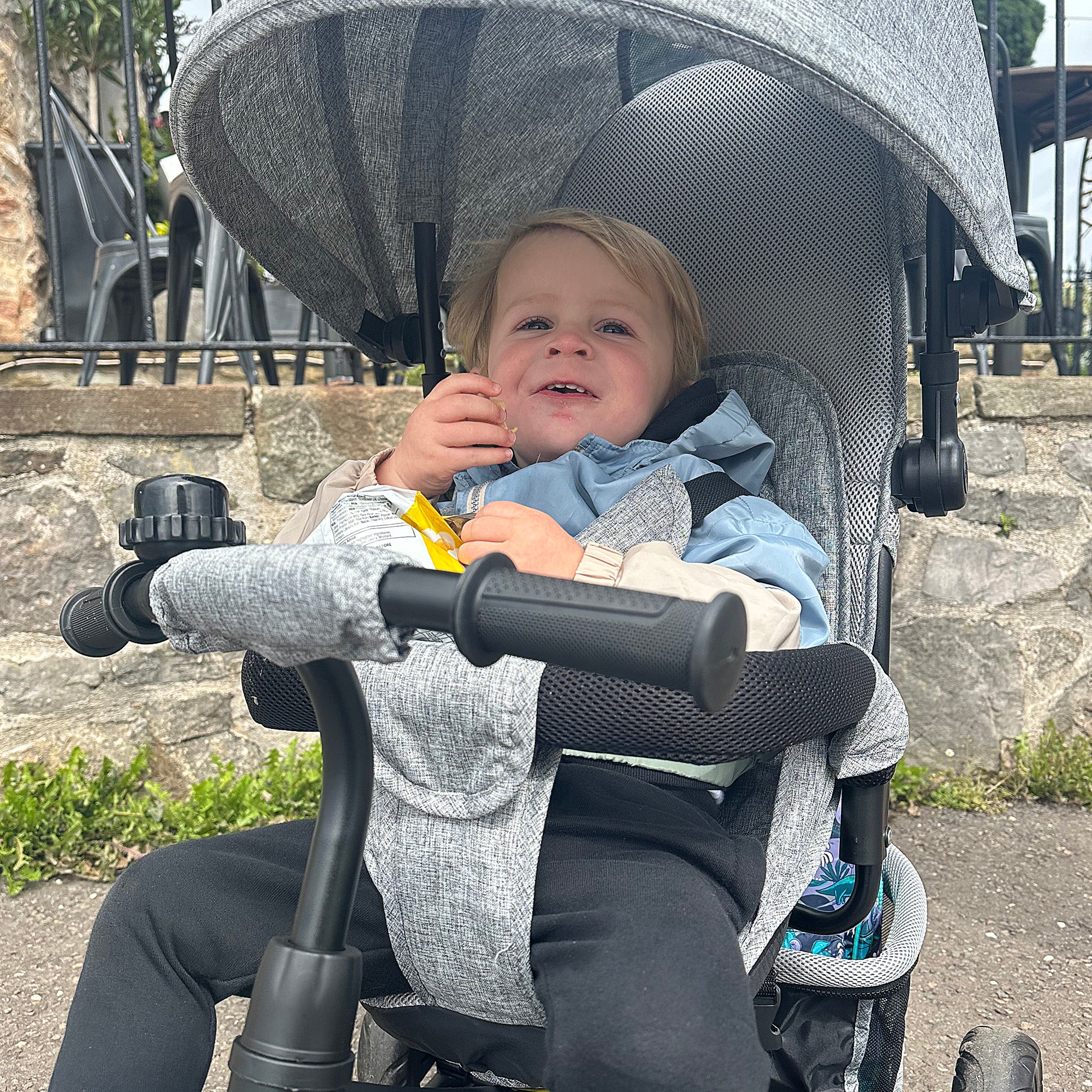 6 in 1 Kids Trike with Parent Handle, Canopy, 5-point Safety Belt, Storage, Footrest, Brake, for 1-5 Years