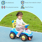 Foot to Floor oddler Ride on Toy w/ Music, Light, Horn, Under Seat Storage, Anti-Over-Backwards Device
