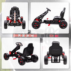 Pedal Go Kart for Kids Aged 3-6 Years, with Freewheel System, Brake, EVA Anti-Slip Wheels
