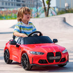 12V BMW Licensed Kids Car, with Easy Transport, Remote Control, Suspension, Music, Horn, LED Lights