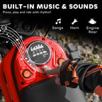 24V Electric Motorbike with Twist Grip Throttle, Music, Horn, 12" Pneumatic Tyres, 16km/h Max Speed