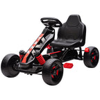 Pedal Go Kart for Kids Aged 3-6 Years, with Freewheel System, Brake, EVA Anti-Slip Wheels