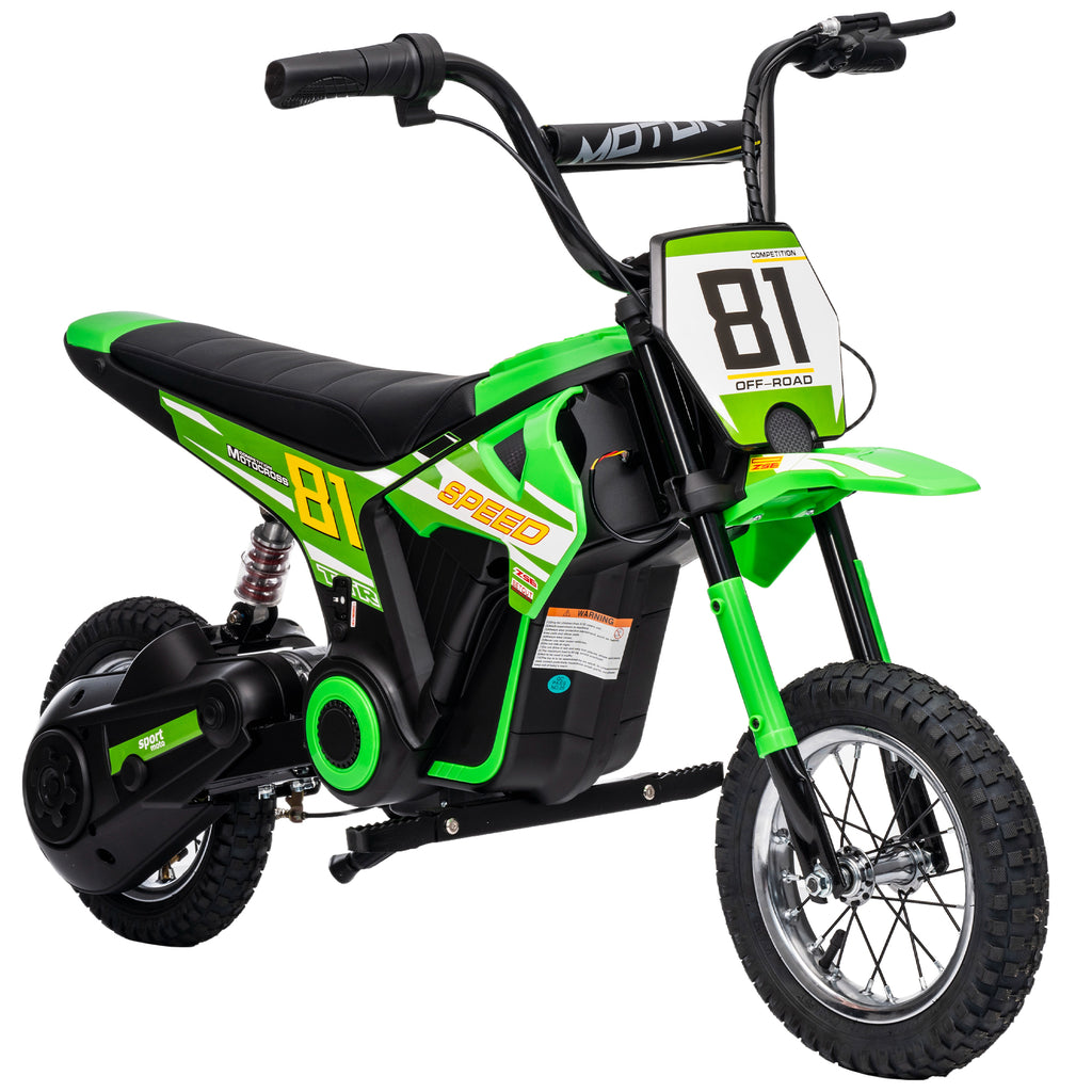 Kids Electric Motorbike, 24V Ride On Motorcycle with 3 Speeds and Rear Suspension, Dirt Bike for 8-12 Years Old