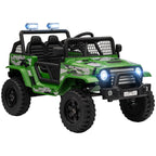 12V Battery Powered Kids Ride-On Car, Electric Truck w/ Spring Suspension, Remote, Music, Horn, Lights