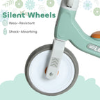 Toddler Balance Bike with No Pedal, 3 Silence Wheels for 12-36 Months Boys and Girls, Indoor Outdoor, Green