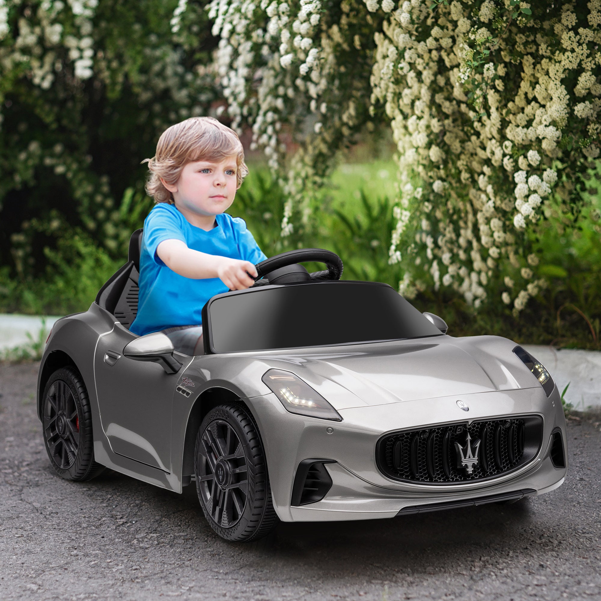 12V Maserati Gran Turismo Folgore Lincesed Kids Electric Car with Remote Control, Soft Start