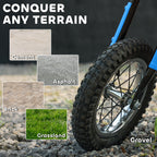 Kids Electric Motorbike, 24V Ride On Motorcycle with 3 Speeds and Rear Suspension, Dirt Bike for 8-12 Years Old