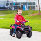 12V Kids Quad Bike with Forward, Reverse Functions, Ride-On ATV w/ Music, LED, Headlights, for Ages 3-5 Years