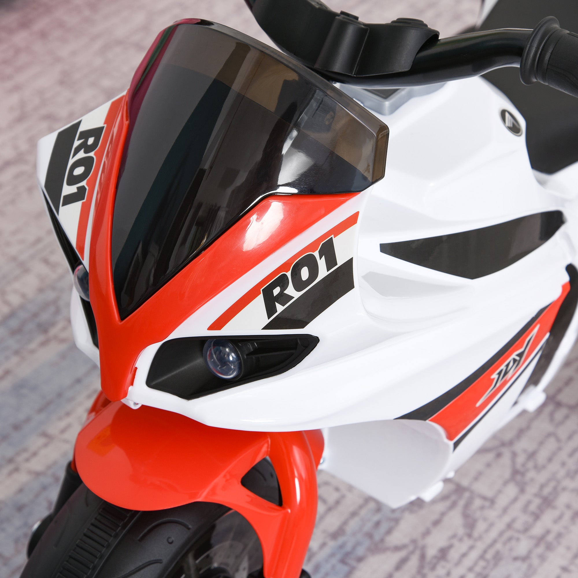 Kids Ride-On Police Bike 3-Wheel Vehicle w/ Music Lights Safe Seat Handlebars Toddler NO POWER Child Learning Fun Development 18-36 Months