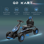 Kids Pedal Go Kart, with Adjustable Seat, Inflatable Tyres