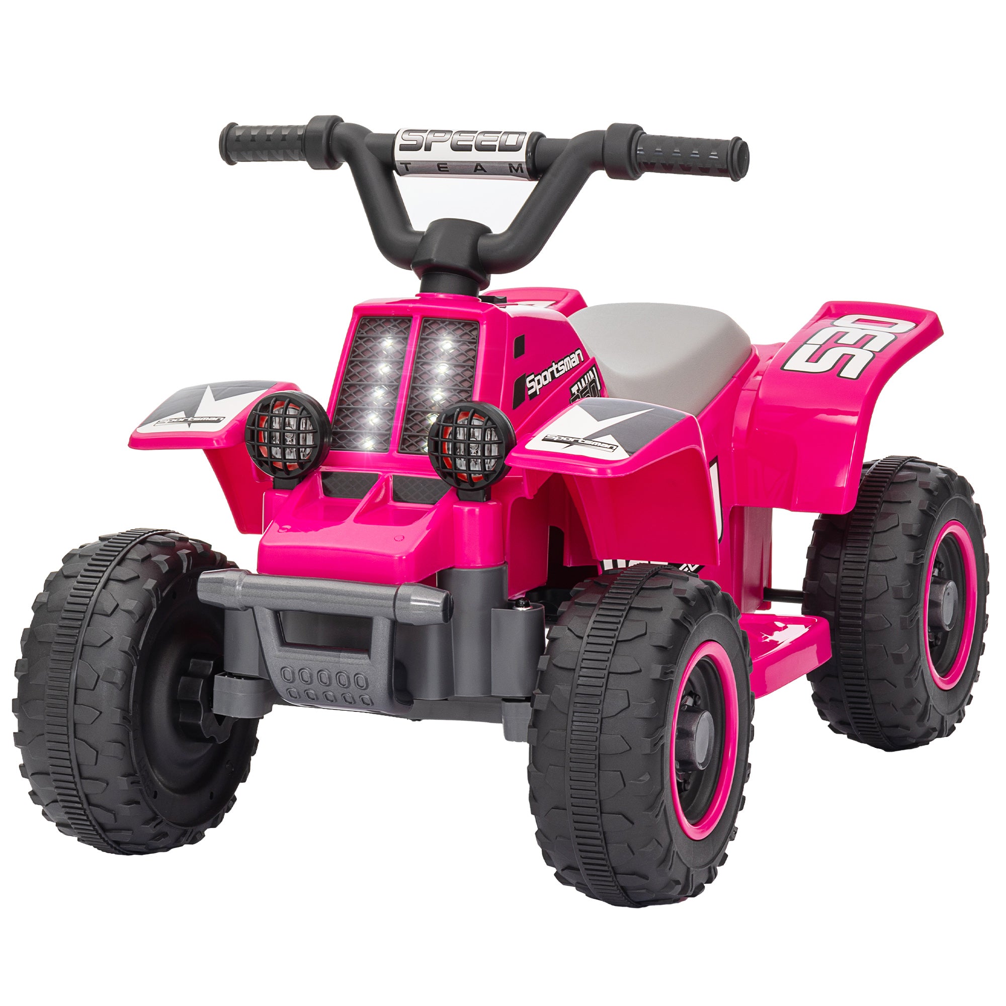 6V Electric Quad Bike for Kids, Ride On ATV w/ Forward/Reverse, Headlights, for Ages 18-36 Months