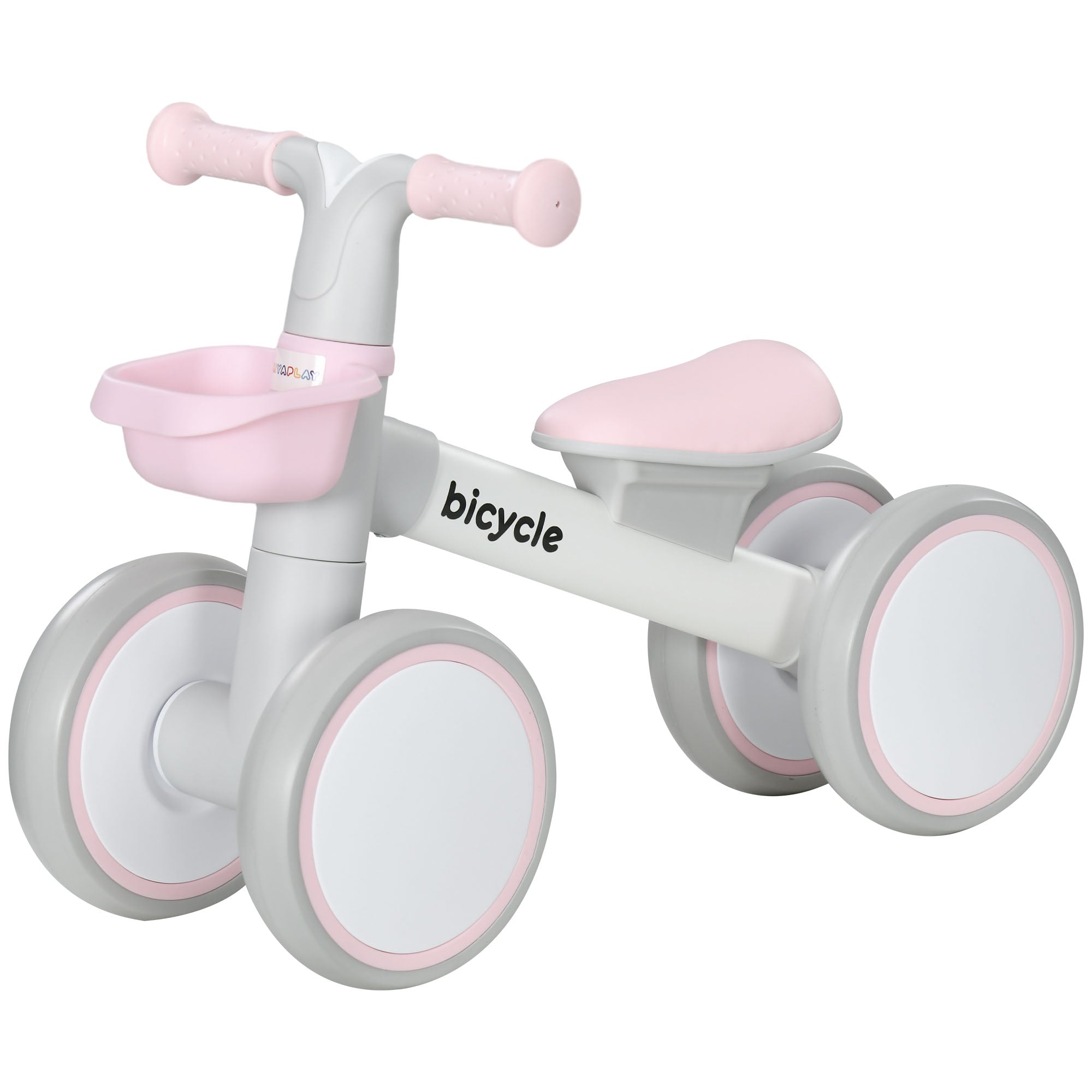 Kids Balance Bike for 1-3 Years Old with Adjustable Seat, Silent Wheels