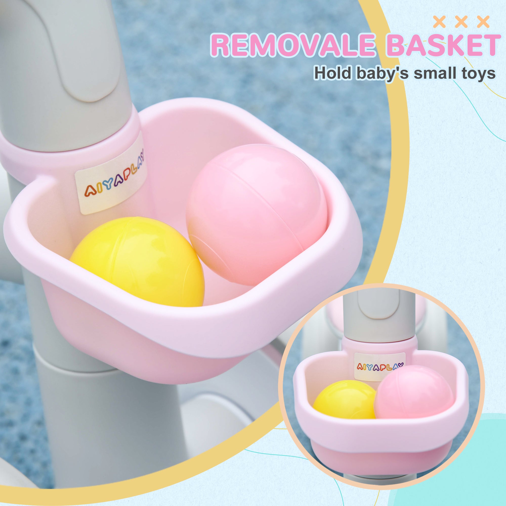 Kids Balance Bike for 1-3 Years Old with Adjustable Seat, Silent Wheels