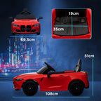 12V BMW Licensed Kids Car, with Easy Transport, Remote Control, Suspension, Music, Horn, LED Lights