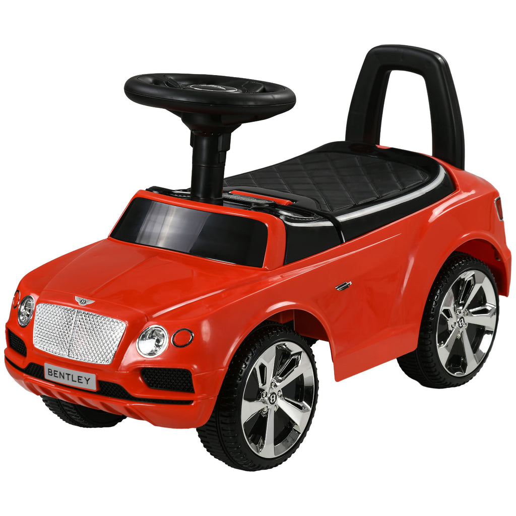 Bentley Bentayga Licensed Foot to Floor Ride on Car, Sliding Car Push Along Car w/ Under Seat Storage