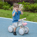 Kids Balance Bike for 1-3 Years Old with Adjustable Seat, Silent Wheels
