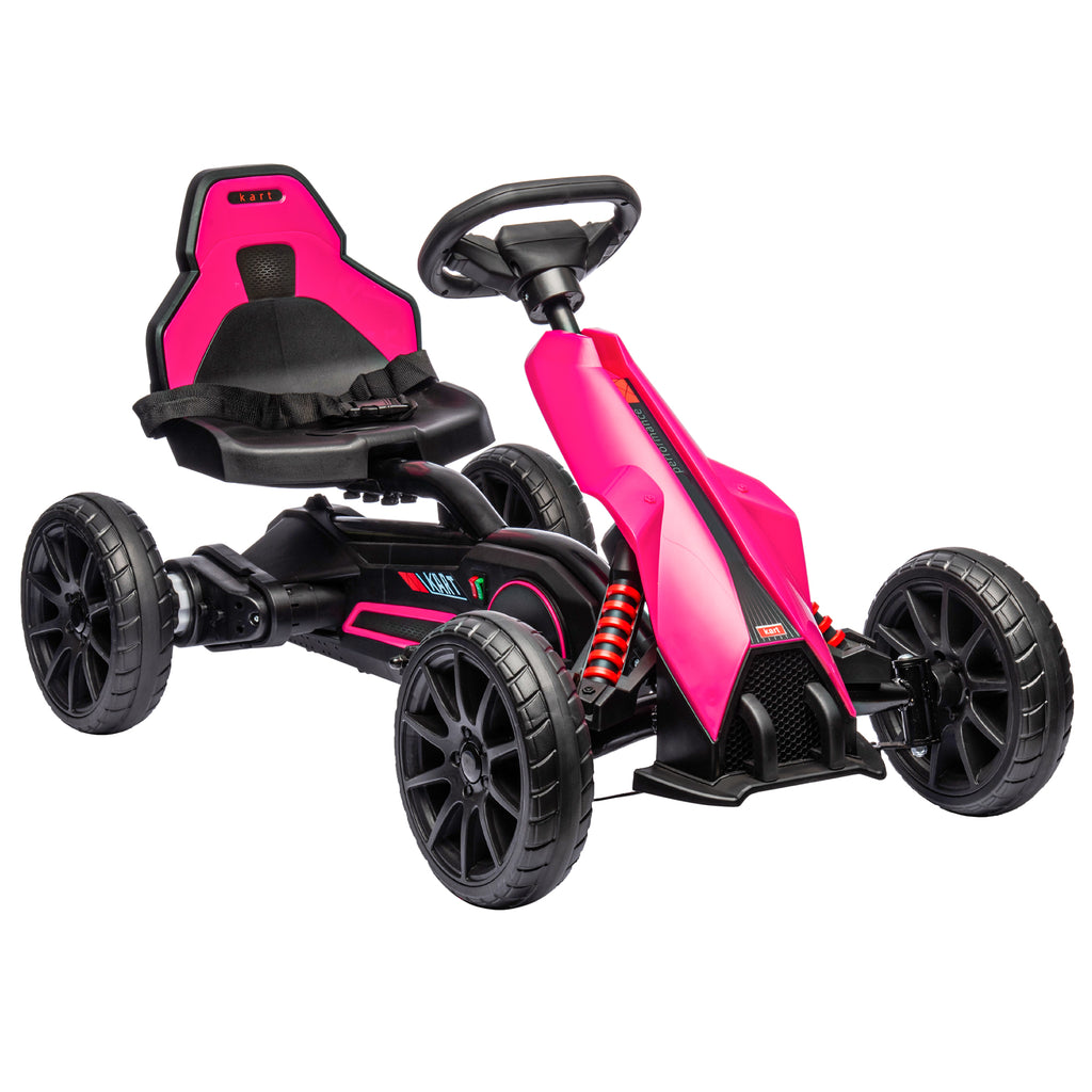 12V Electric Go-Kart for Kids, Ride-On Racing Go-Kart, with Forward and Reversing Functions, for Ages 3-8 Years