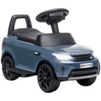 2-in-1 Land Rover Licensed 6V Kids Electric Ride On Car, Sliding Car w/ Headlights, Music, for 18-60 Months, Light Blue