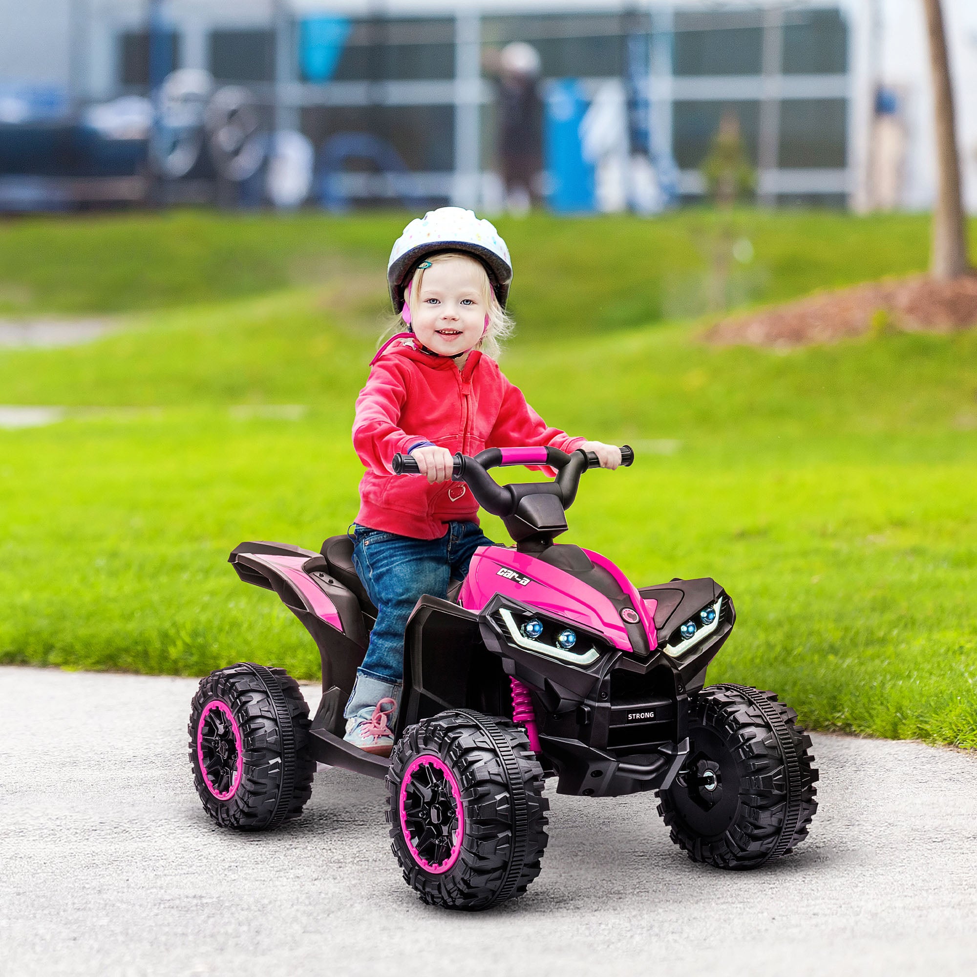 12V Ride-On Quad Bike w/ Music, Horn, for Ages 3-5 Years