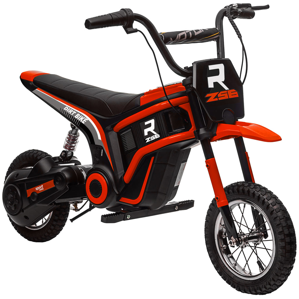24V Electric Motorbike with Twist Grip Throttle, Music, Horn, 12" Pneumatic Tyres, 16km/h Max Speed