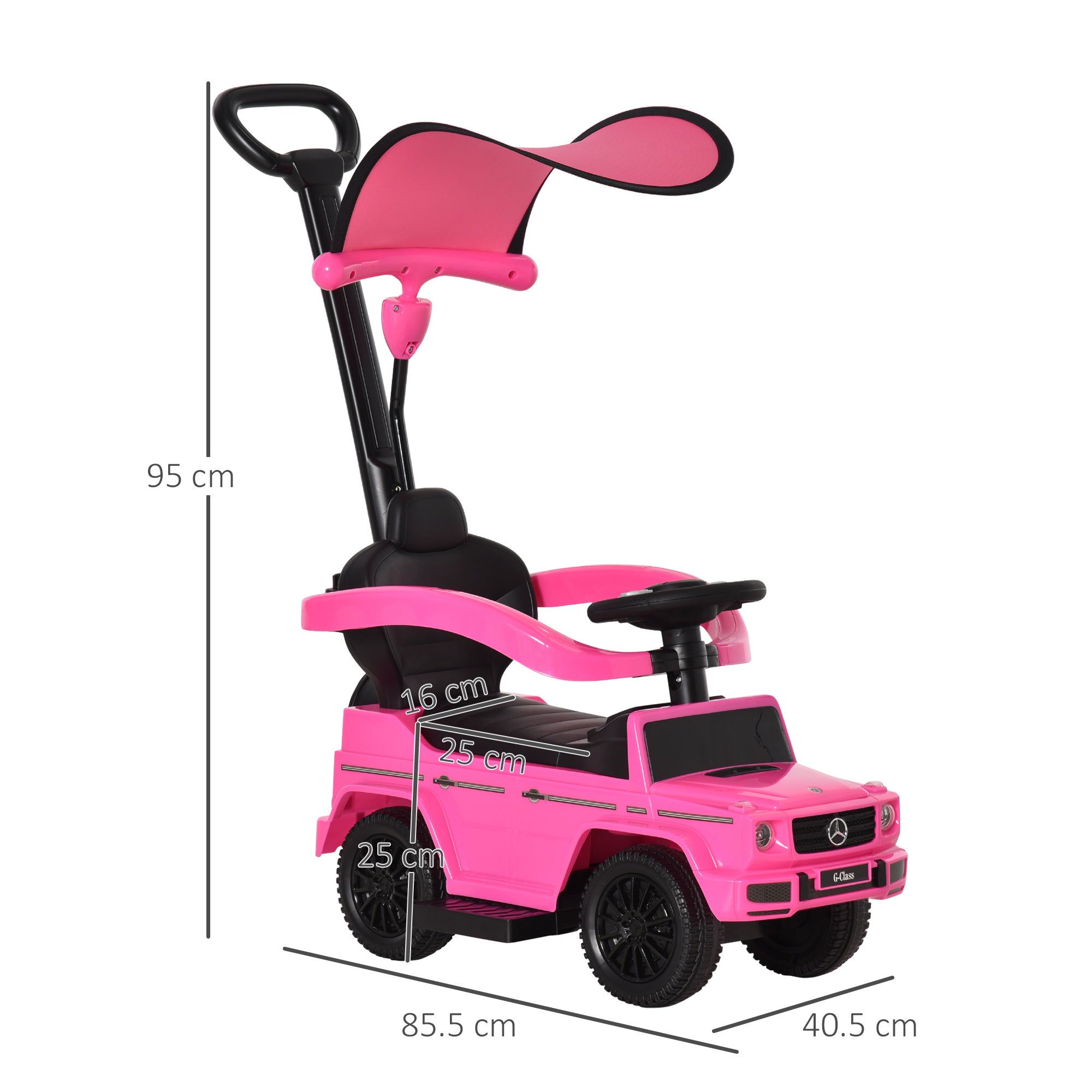 3 in 1 Kids Children Ride on Push Car Toddler Sliding Car G350 Licensed Walker Foot to Floor Slider Push-Along with Horn Steering Wheel NO POWER Manual