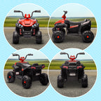 12V Kids Electric Quad Bike w/ Spring Suspension System, Forward, Backward, LED Light, Music, MP3, Red