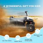 12V Kids Electric Quad Bike w/ Spring Suspension System, Forward, Backward, LED Light, Music, MP3, White