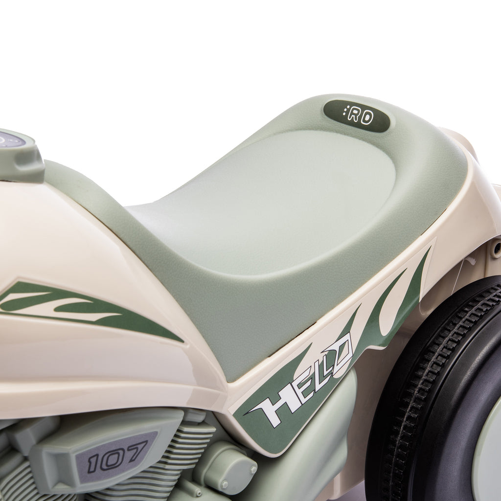 Foot To Floor Sliding Kids Ride On Car with Music, Bubble, for Toddler from 2 to 5 Years Old - Cream