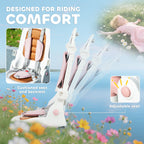 5 in 1 Kids Trike with Adjustable Backrest, Toddler Tricycle with Push Handlebar, Adjustable Backrest, Pink