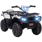 12V Kids Quad Bike with Forward, Reverse Functions, Ride-On ATV w/ Music, LED, Headlights, for Ages 3-5 Years