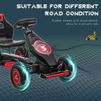 Kids Pedal Go Kart, with Adjustable Seat, Inflatable Tyres