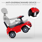 3-in-1 Ride On Car Foot To Floor Slider Toddler w/ Horn Steering Wheel NO POWER Manual Under Seat Storage Safe Design for 1-3 Year Old