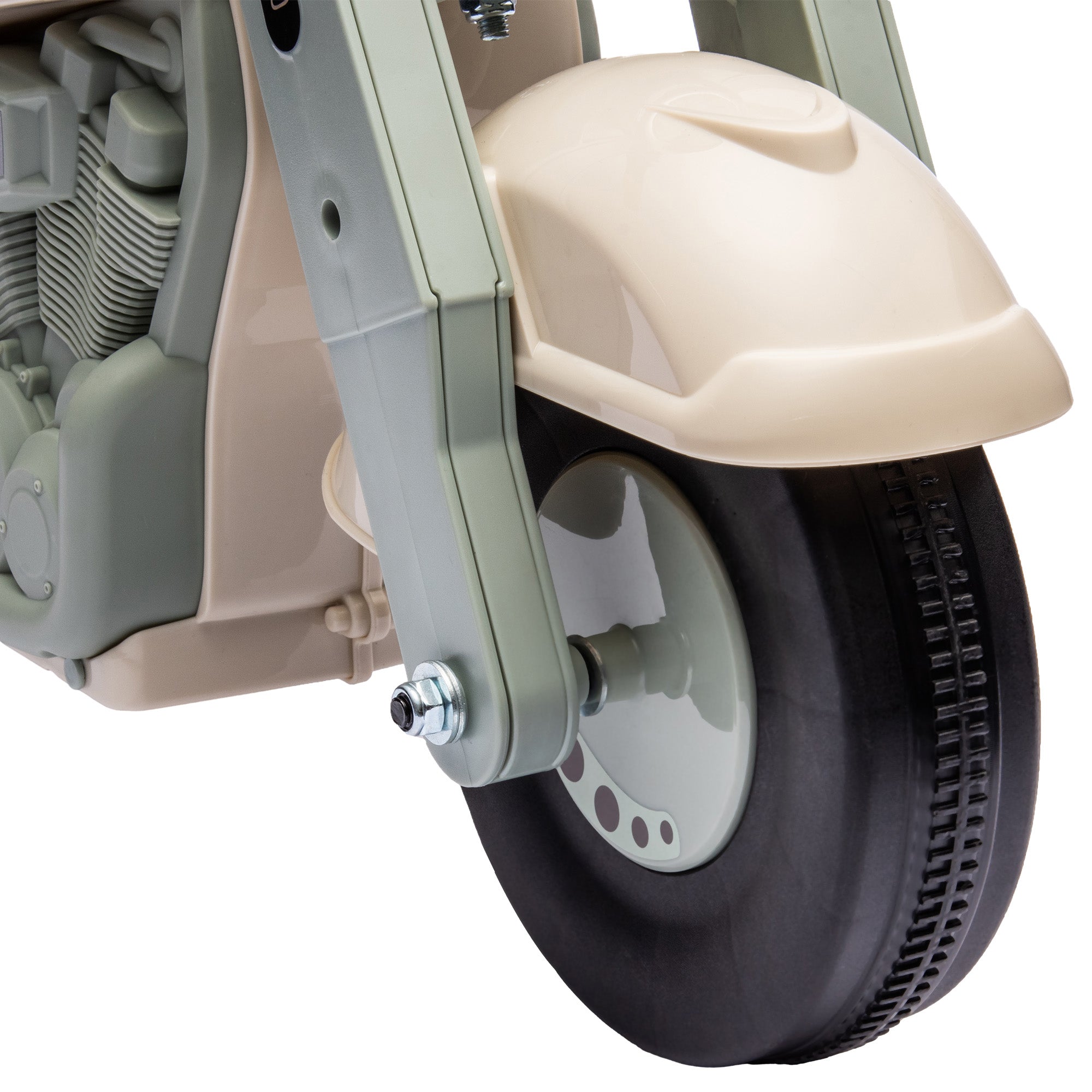 Foot To Floor Sliding Kids Ride On Car with Music, Bubble, for Toddler from 2 to 5 Years Old - Cream