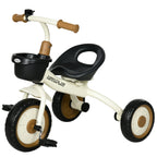 Kids Trike, Tricycle, with Adjustable Seat, Basket, Bell, for Ages 2-5 Years