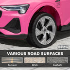 12V Kids Electric Ride on, Electric Car for Kids with Parental Remote, Music, Lights, Suspension Wheels, Pink