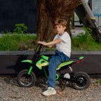 Kids Electric Motorbike, 24V Ride On Motorcycle with 3 Speeds and Rear Suspension, Dirt Bike for 8-12 Years Old