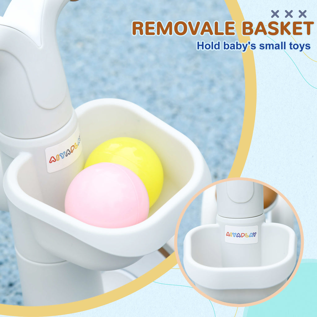 Kids Balance Bike for 1-3 Years Old with Adjustable Seat, Silent Wheels