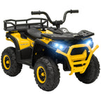 12V Kids Electric Ride on ATV, Battery-Powered Quad Bike w/ Spring Suspension, Forward Backward, Storage Basket