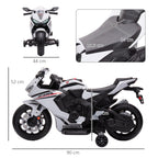 6V Honda Licensed Kids Motorcycle w/ Music, Training Wheels