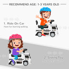 3-in-1 Ride On Car Foot To Floor Slider Toddler w/ Horn Steering Wheel NO POWER Manual Under Seat Storage Safe Design for 1-3 Year Old