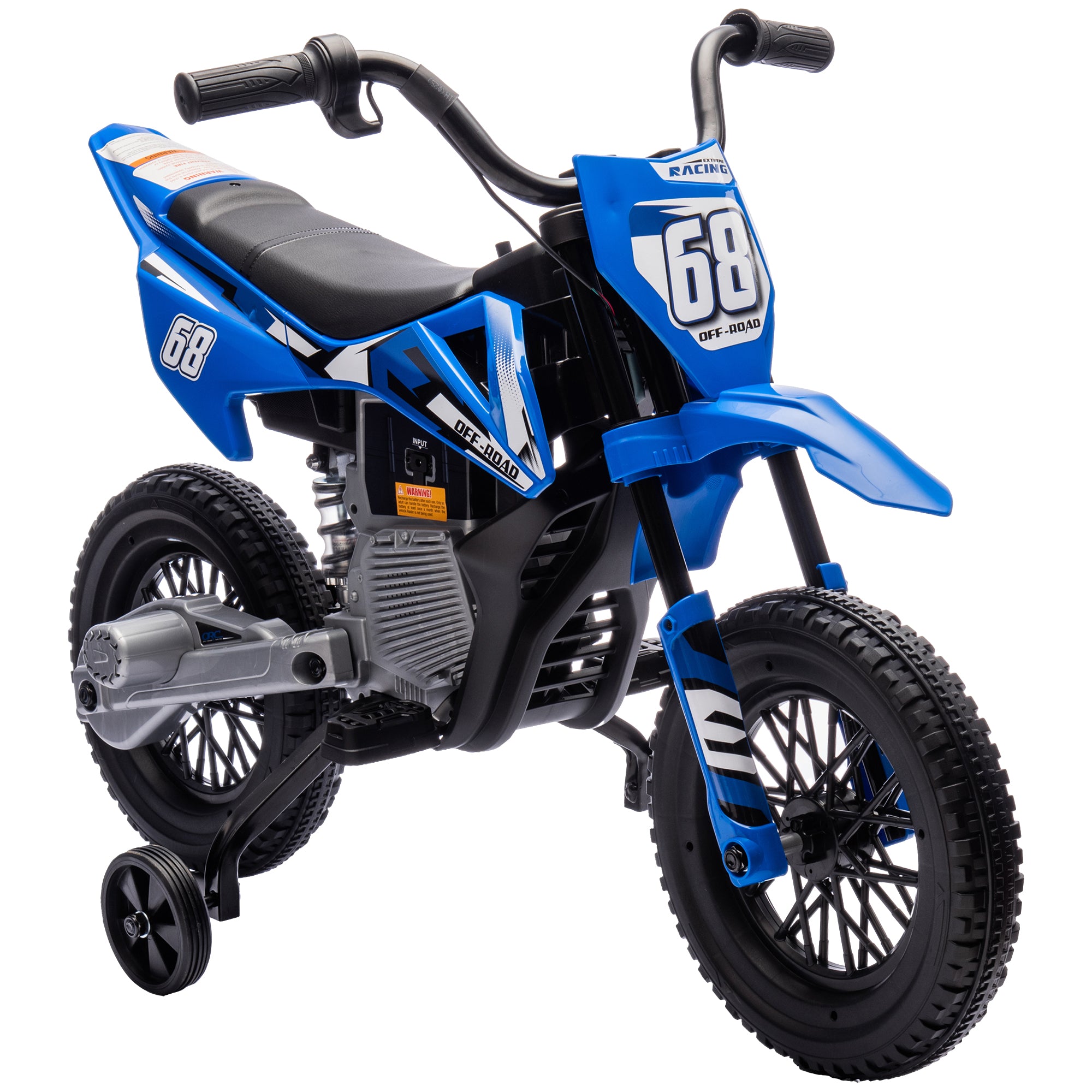 12V Kids Electric Motorbike, Kids Electric Ride on motorcycle w/ Twist Grip Throttle, Training Wheels