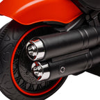 6v Electric Motorbike with Training Wheels, One-Button Start