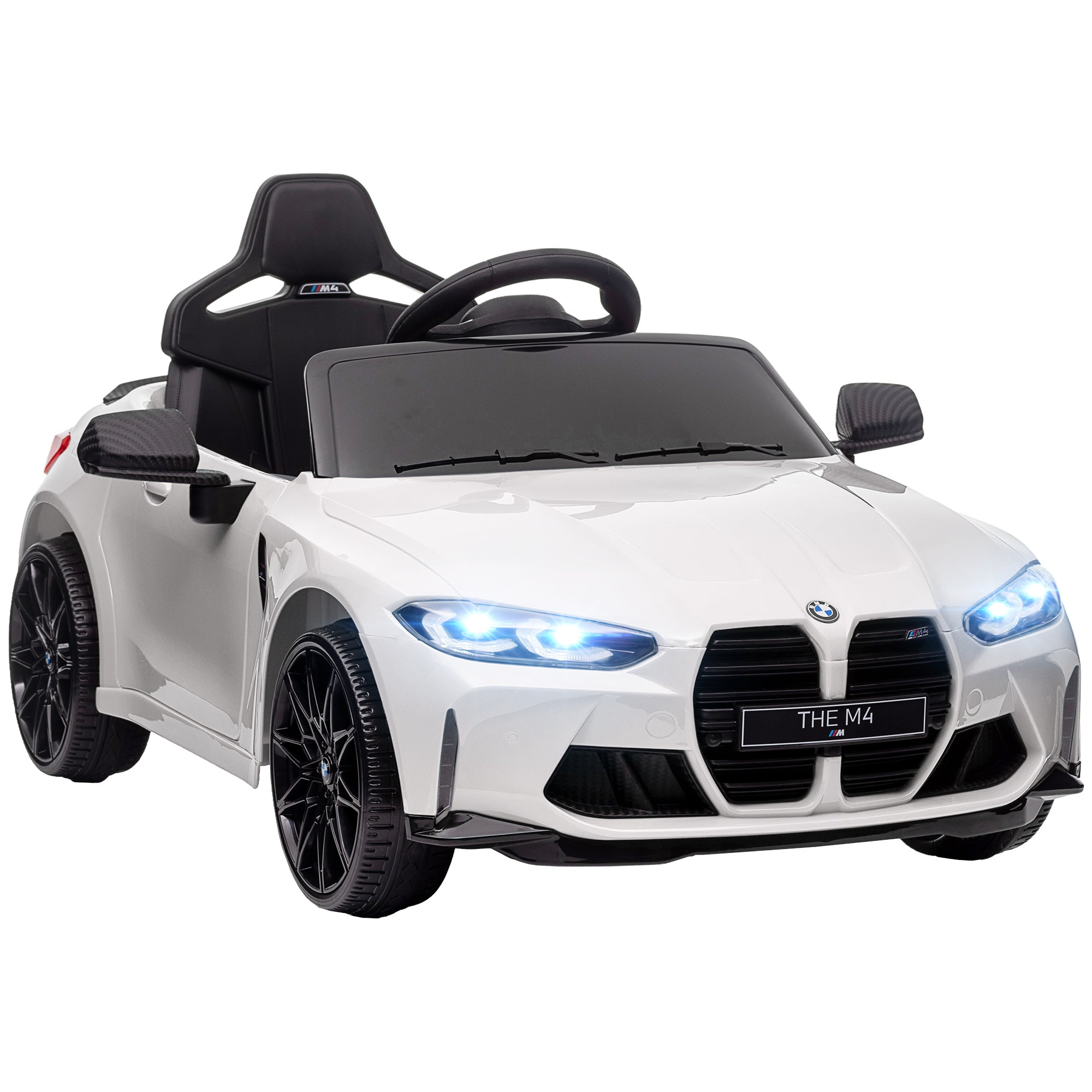 12V BMW Licensed Kids Car, with Easy Transport, Remote Control, Suspension, Music, Horn, LED Lights